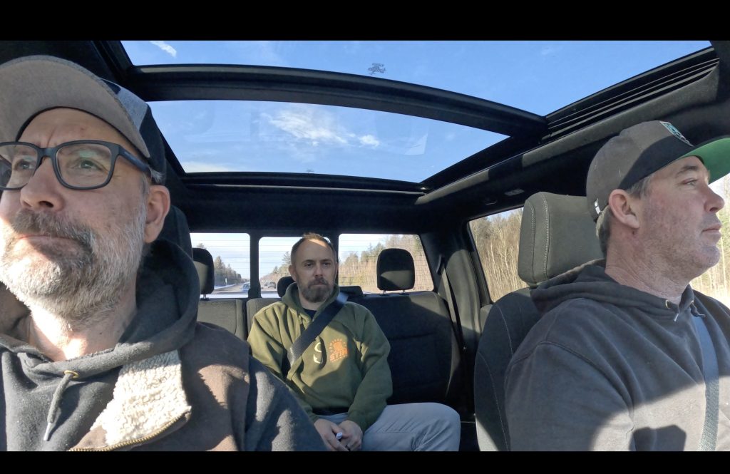 Basshogg gang on the way to pick up Bellz' boat