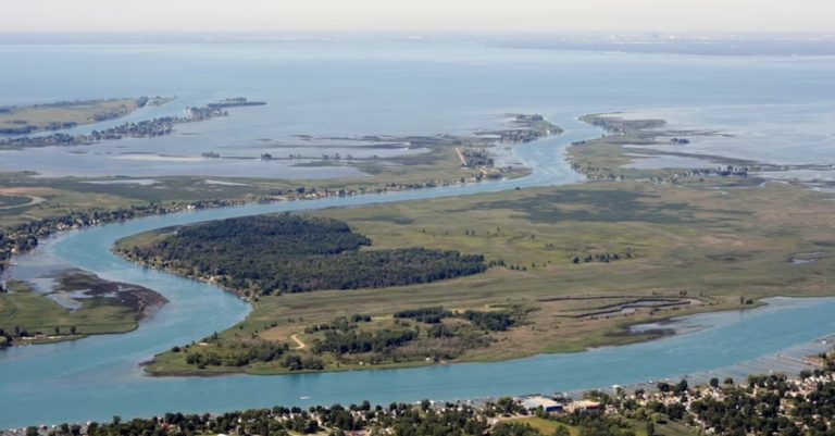 aerial view of lake st Clair