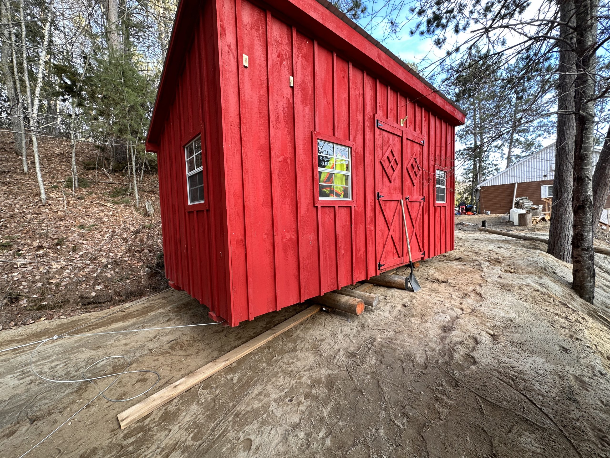 moving a shed by hand